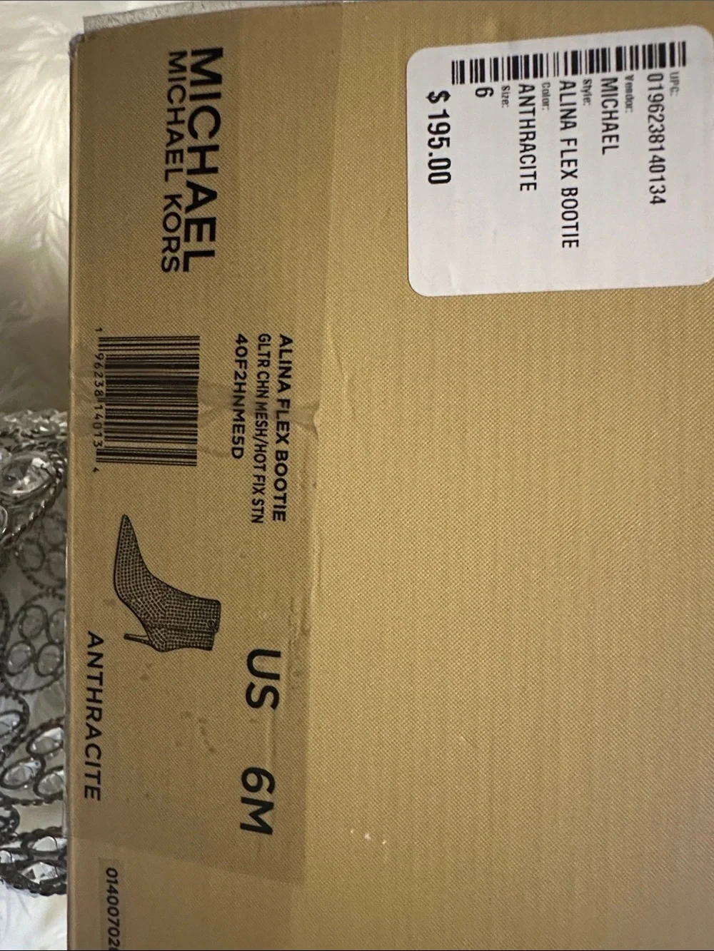 Michael Kors Anthracite Textured Ankle Bootie